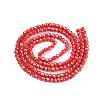 Transparent Electroplate Glass Beads Strands EGLA-H107-01A-B04-2