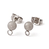 Non-Tarnish 304 Stainless Steel Stud Earring Findings STAS-E179-05C-P-1