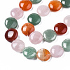 Natural Green Aventurine & Rose Quartz & Red Agate Beads Strands G-S364-094-3