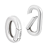 2Pcs 2 Styles 925 Sterling Silver Spring Gate Rings STER-PH0003-90-1
