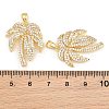 Brass Micro Pave Clear Cubic Zirconia Pendants CU-CBA5CB0-10G-3