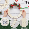 Fingerinspire 8Pcs 4 Styles Wreath Frames for Crafts WOOD-FG0001-33-3