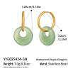 Flat Round 304 Stainless Steel Hoop Earrings MP0677-1-1