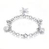 Tarnish Resistant 304 Stainless Steel Charm Bracelets BJEW-G544-05P-4