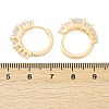 Brass Clear Cubic Zirconia Hoop Earrings EJEW-Q016-14G-2