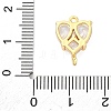 Brass Clear Cubic Zirconia Connector Charms KK-A240-19G-3