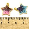 Brass Enamel Pendants KK-S401-15G-3