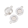 304 Stainless Steel Magnetic Clasps with Loops STAS-P452-04B-P-2
