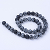 Natural Snowflake Obsidian Beads Strands X-G-Q462-6mm-10-2