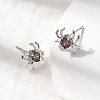 Spider Brass Micro Pave Cubic Zirconia Stud Earrings EJEW-L306-04P-02-3