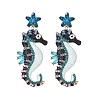 Alloy Rhinestone Dangle Earrings EJEW-D300-01G-01-5