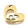 201 Stainless Steel Pendants STAS-A116-01G-07-2