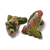 Natural Unakite Carved Healing Goldfish Figurines DJEW-D012-08H-2