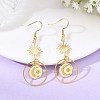 Celestial Brass & 304 Stainless Steel Dangle Earrings EJEW-JE07344-1