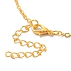 Rhinestone Flower Pandant Necklace with Cable Chains LS-NJEW-K247-01G-4