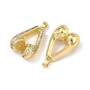Brass Micro Pave Clear Cubic Zirconia Pendants CU-L277-12G-2