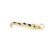Brass Micro Pave Cubic Zirconia Enamel Pendants LS-KK-D354-06G-B-2