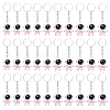 30Pcs 2 Styles Astronaut PVC & Iron Pendant Keychains KEYC-NB0001-84A-1