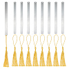 8Pcs Stainless Steel Blank Bookmarks Making STAS-UN0064-52-1