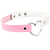 Adjustable Gothic Two Tone PU Leather Alloy Heart Choker Necklaces for Women NJEW-WH20816-007P-E-1