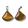 Natural Tiger Eye Pendants G-C066-07B-2