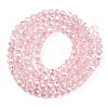 Electroplate Transparent Glass Beads Strands EGLA-A034-T4mm-B30-2