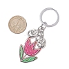 2Pcs Acrylic Flower Pendant Keychain KEYC-JKC00992-3