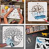 Plastic Drawing Painting Stencils Templates DIY-WH0396-504-4
