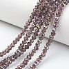 Electroplate Transparent Glass Beads Strands EGLA-A034-T2mm-R03-1