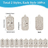 20Pcs 2 Styles Alloy Rhinestone Pendants FIND-SC0013-90-2