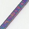 Electroplate Non-magnetic Synthetic Hematite Heishi Beads Strands G-J171B-4x4mm-01-3