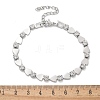 304 Stainless Steel Rhinestone Cup Chain Bracelets for Women BJEW-F488-26A-P-5