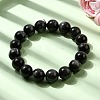 Grade A Natural Eagle Eye Stone Round Beads Stretch Bracelets for Women BJEW-L712-B06-12mm-2