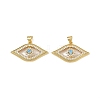 Brass Micro Pave Cubic Zirconia Pendants KK-H072-09G-1