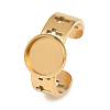 Hollow Cross 304 Stainless Steel Cuff Ring Components SA-CBA098D-02G-B-1