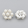 Alloy Rhinestone Shank Buttons RB-S048-11-2