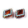 Painted Transparent Acrylic Beads OACR-T029-03H-2