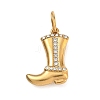 304 Stainless Steel Rhinestone Pendants FIND-T075-07G-1