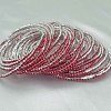 Brass Rhinestone Tennis Bracelets WG6EB7A-16-1
