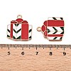 Christmas Light Gold Plated Alloy Enamel Pendants FIND-T009-05-RS-3