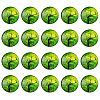Half Round/Dome Tree Pattern Glass Flatback Cabochons for DIY Projects GGLA-YW0001-14G-1