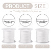 3 Rolls 3 Styles Nylon Braided Cord NWIR-TADJ00001-01-3