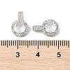 Brass Micro Pave Cubic Zirconia Pendants KK-R219-25P-3