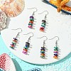 Dyed Shell Dangle Earrings EJEW-JE06083-2