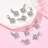 SHEGRACE Brass Micro Pave Cubic Zirconia Charms XGRQ3P012-596P-4