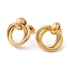 304 Stainless Steel Ring Knot Dangle Stud Earrings for Women STAS-D085-14G-1