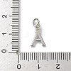 Brass Micro Pave Clear Cubic Zirconia Charms KK-A273-01P-4