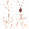 3Pcs 3 Styles 925 Sterling Silver Pendant Cabochon Settings STER-PH0003-12-1