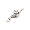 Brass Micro Pave Cubic Zirconia Pendants KK-M321-01C-P-2