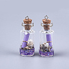 Glass Wishing Bottle Pendant Decorations GLAA-S181-02A-2